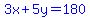 blue%283x%2B5y=180%29