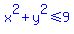 blue%28x%5E2%2By%5E2%3C=9%29