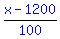 blue%28x+-+1200%29%2Fblue%28100%29