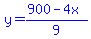 blue%28y=%28900-4x%29%2F9%29