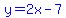 blue%28y=2x-7%29