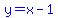 blue%28y=x-1%29