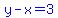 blue%28y-x=3%29