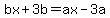bx%2B3b=ax-3a