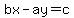 bx-ay=c