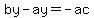 by-ay=-ac