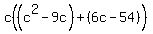 c%28%28c%5E2-9c%29%2B%286c-54%29%29