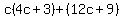 c%284c%2B3%29%2B%2812c%2B9%29