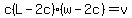 c%28L-2c%29%28w-2c%29=v