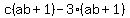 c%28ab%2B1%29+-+3%28ab%2B1%29