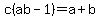 c%28ab+-+1%29+=+a%2Bb