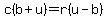 c%28b%2Bu%29=r%28u-b%29
