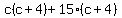 c%28c%2B4%29%2B15%28c%2B4%29