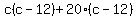 c%28c-12%29%2B20%28c-12%29