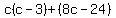 c%28c-3%29%2B%288c-24%29