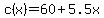 c%28x%29+=+60+%2B+5.5x