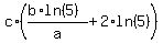 c%2A%28%28b%2Aln%285%29%29%2Fa+%2B+2%2Aln%285%29%29