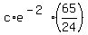 c%2Ae%5E%28-2%29%2A%2865%2F24%29