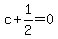 c%2B1%2F2=0