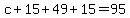 c%2B15%2B49%2B15=95