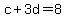 c%2B3d=8