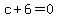 c%2B6=0