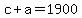 c%2Ba=1900