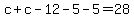 c%2Bc-12-5-5=28