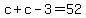 c%2Bc-3=52