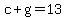 c%2Bg=13