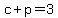 c%2Bp=3