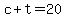 c%2Bt=20