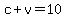 c%2Bv=10