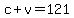 c%2Bv=121