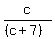 c%2F%28%28c%2B7%29%29