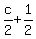 c%2F2+%2B+1%2F2