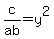 c%2Fab+=+y%5E2