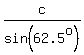 c%2Fsin%2862.5%5Eo%29