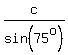 c%2Fsin%2875%5Eo%29