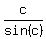 c%2Fsin%28c%29