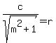 c%2Fsqrt%28m%5E2%2B1%29+=+r