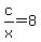 c%2Fx+=+8