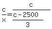c%2Fx+=+c%2F%28%28c-2500%29%2F3%29