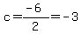 c=%28-6%29%2F2=-3