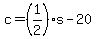 c=%281%2F2%29s-20