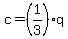 c=%281%2F3%29q
