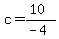 c=%2810%29%2F%28-4%29