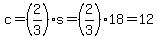 c=%282%2F3%29s=%282%2F3%2918=12