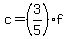 c=%283%2F5%29f