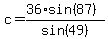 c=%2836%2Asin%2887%29%29%2Fsin%2849%29